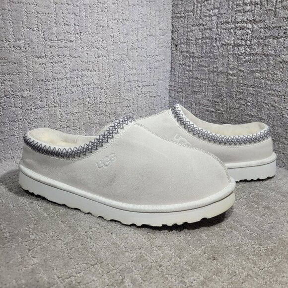 UGG Tasman Men's Size 13M US White Suede Shearling Slipper Shoes 5950 - Picture 1 of 11